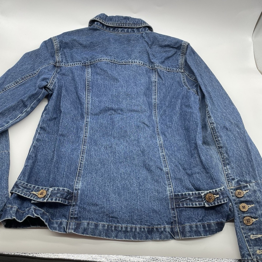 Caribbean Joe Women's Vintage Denim Jacket Button Down Medium - Picture 7 of 7
